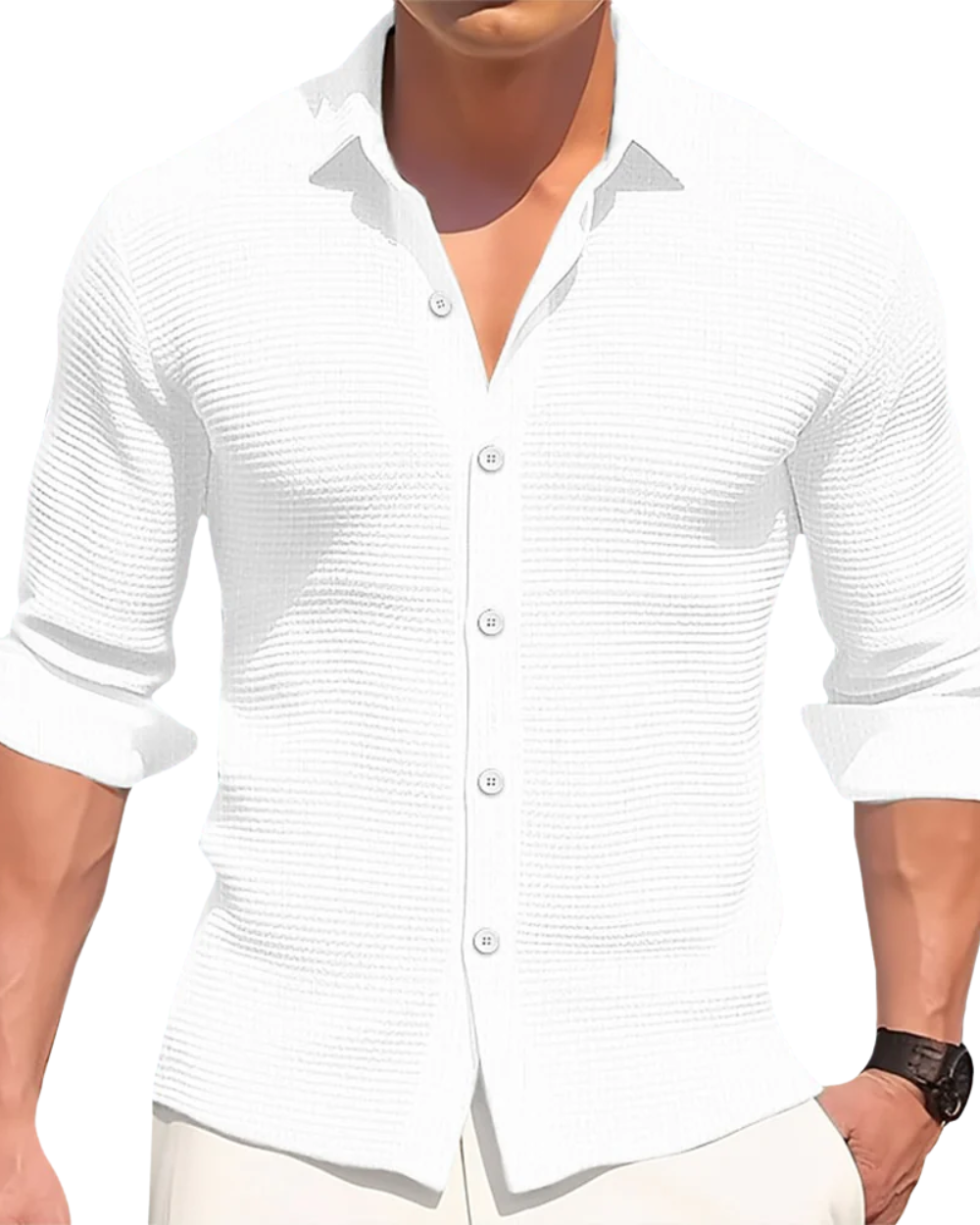 Camisa casual de algodão