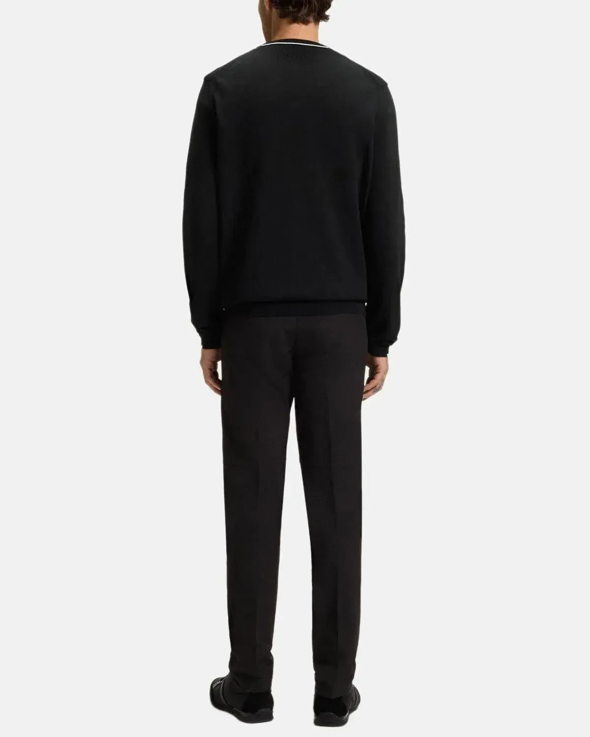 BOSS K-EVERX CREWNECK COTTON KNIT BLACK