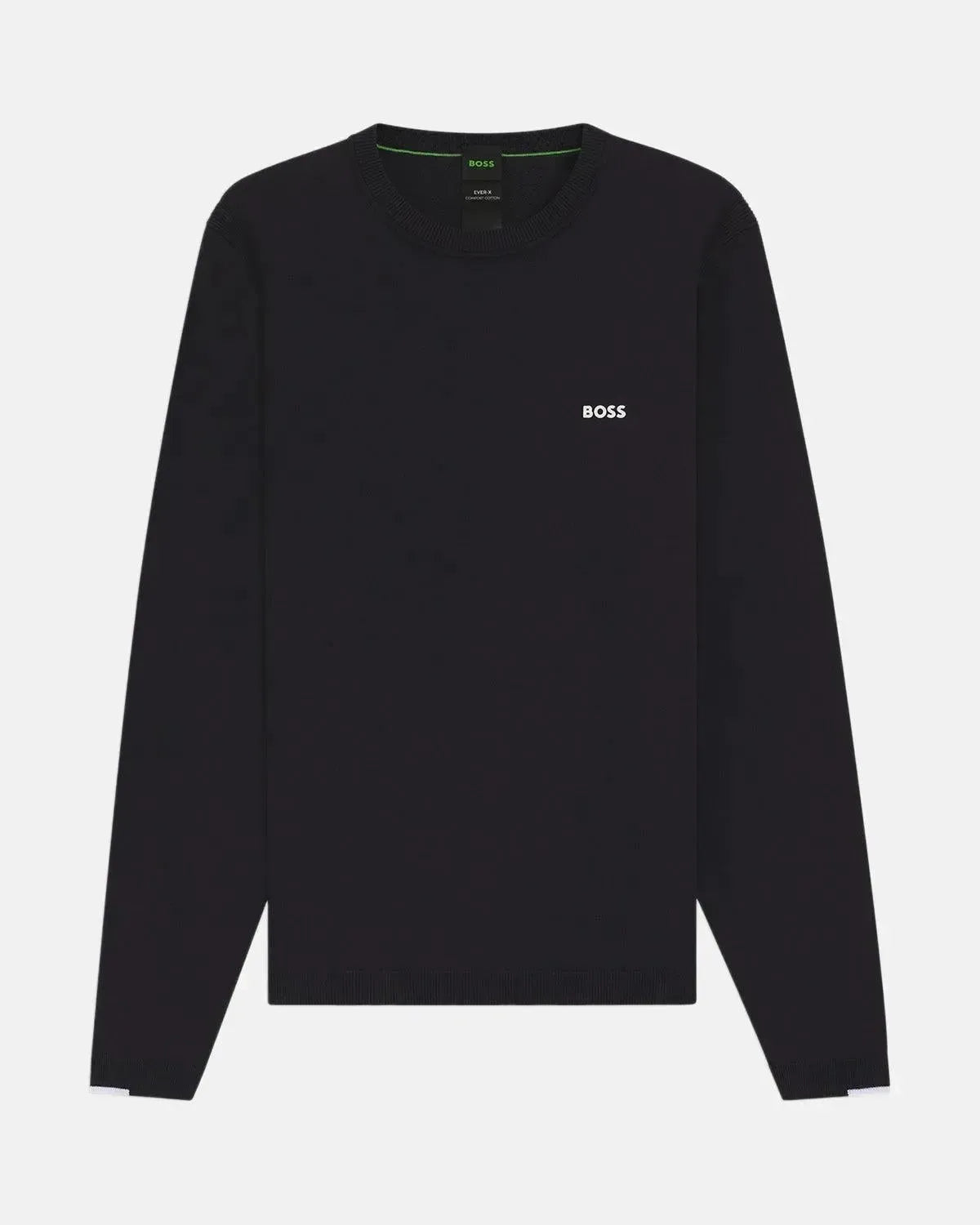 BOSS K-EVERX CREWNECK COTTON KNIT DARK BLUE
