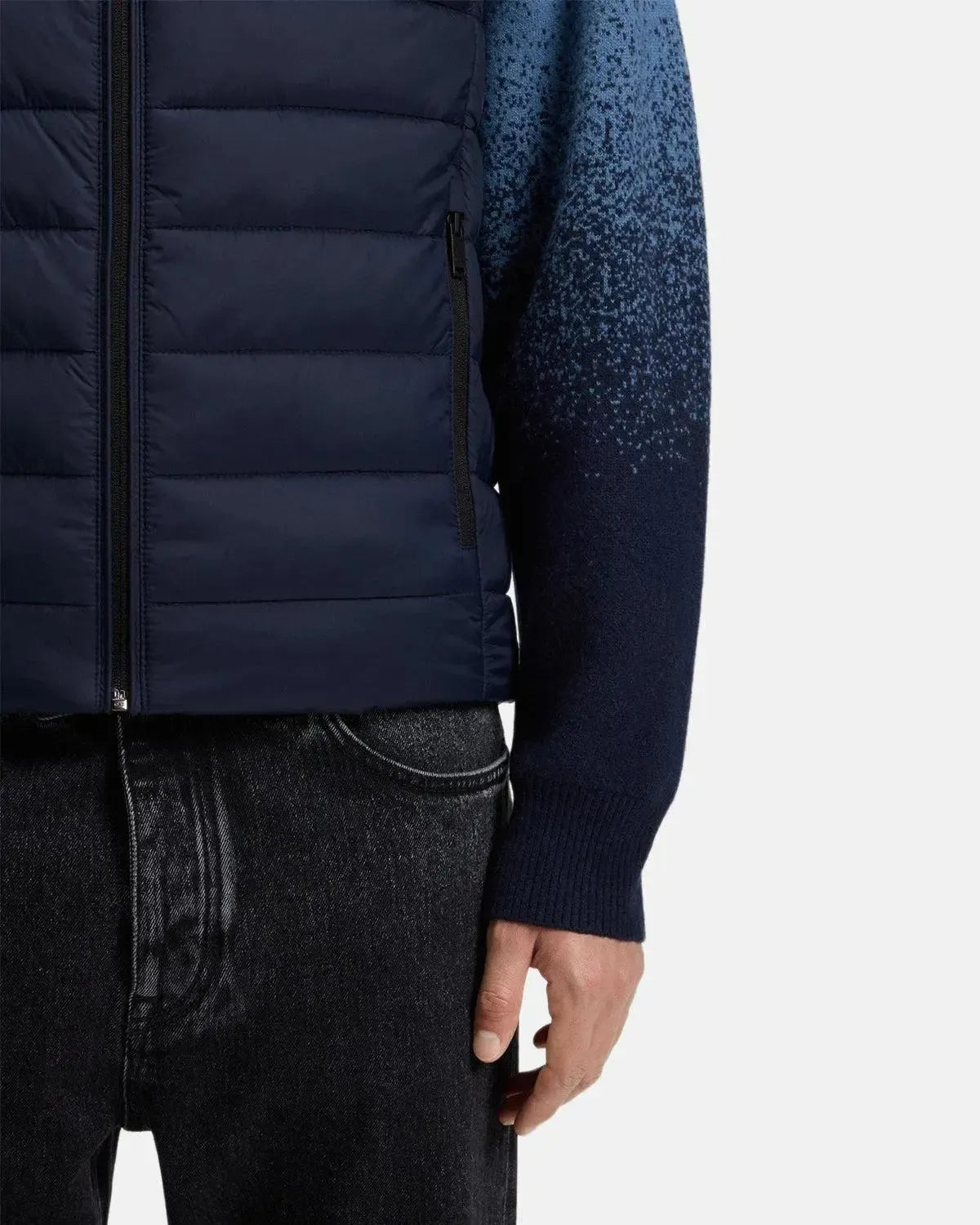 BOSS ODEN SLIM FIT PACKABLE GILET DARK BLUE