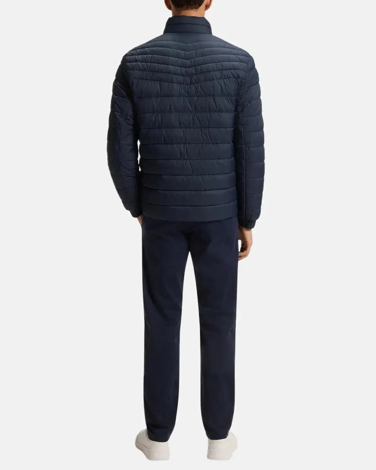 BOSS ODEN2 SLIM FIT PACKABLE PUFFER JACKET DARK BLUE