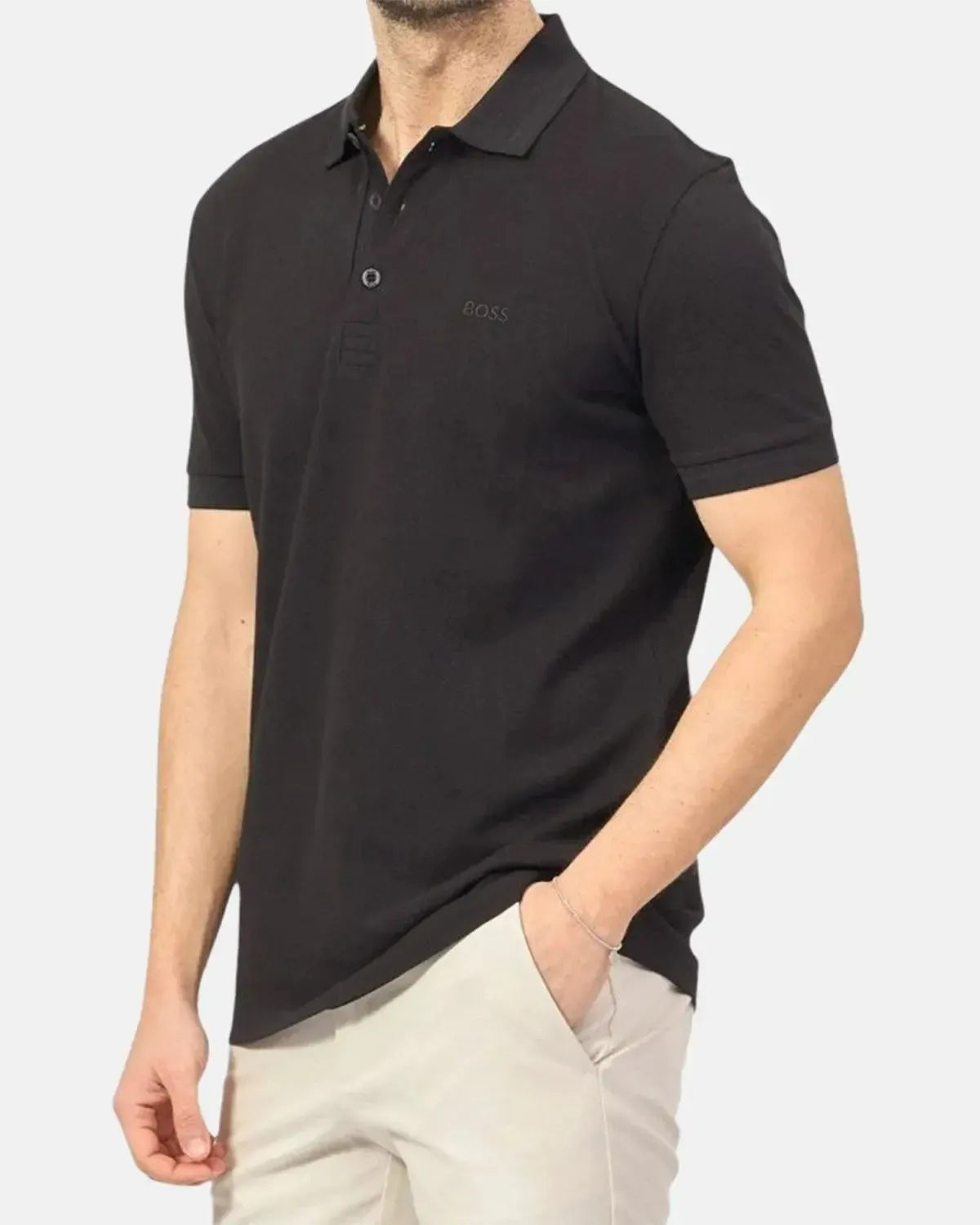 BOSS PADDY POLO SHIRT BLACK TONAL
