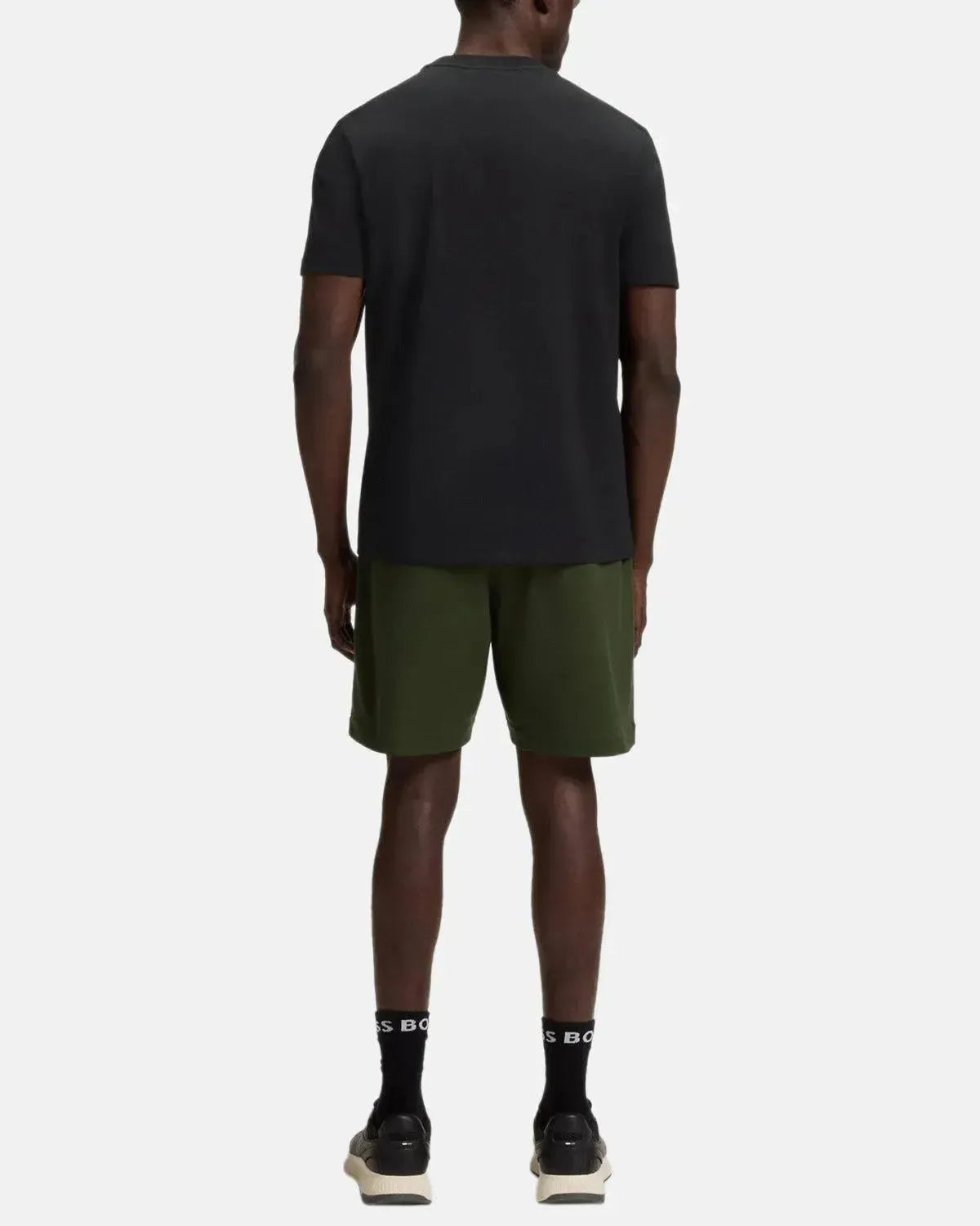 BOSS STRETCH COTTON LOGO T-SHIRT BLACK