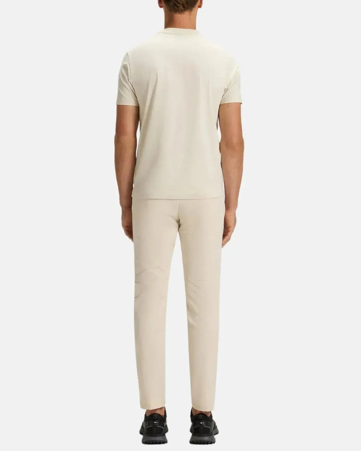 BOSS STRETCH COTTON LOGO T-SHIRT NATURAL