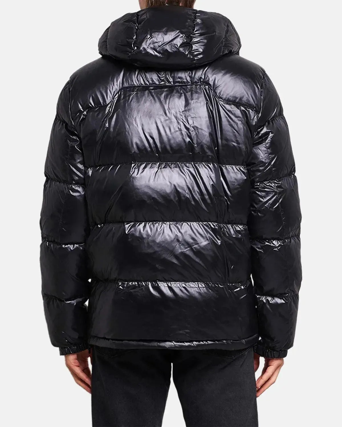 RALPH LAUREN GORHAM GLOSSED DOWN JACKET BLACK GLOSSY