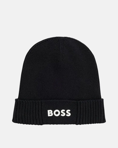 BOSS ASIC-X COTTON WOOL BEANIE DARK BLUE