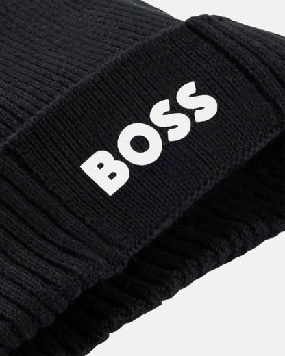 BOSS ASIC-X COTTON WOOL BEANIE DARK BLUE