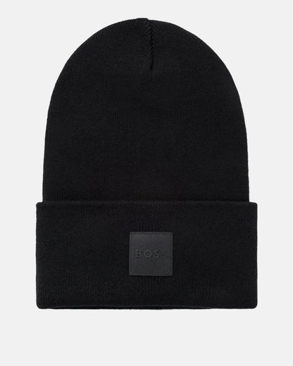 BOSS FANTASTICO COTTON BEANIE BLACK