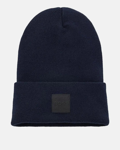 BOSS FANTASTICO COTTON BEANIE DARK BLUE