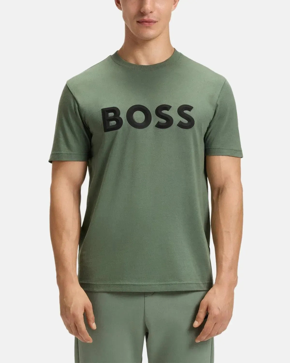 BOSS ICONIC ZONE T-SHIRT OPEN GREEN