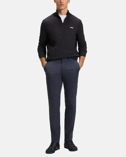 BOSS K-EVERX 1/4 ZIP COTTON KNIT DARK BLUE