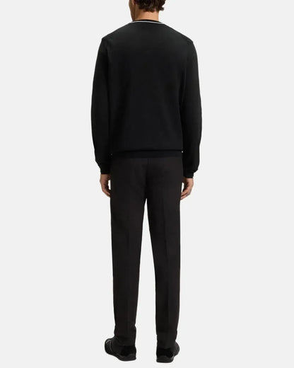 BOSS K-EVERX CREWNECK COTTON KNIT BLACK