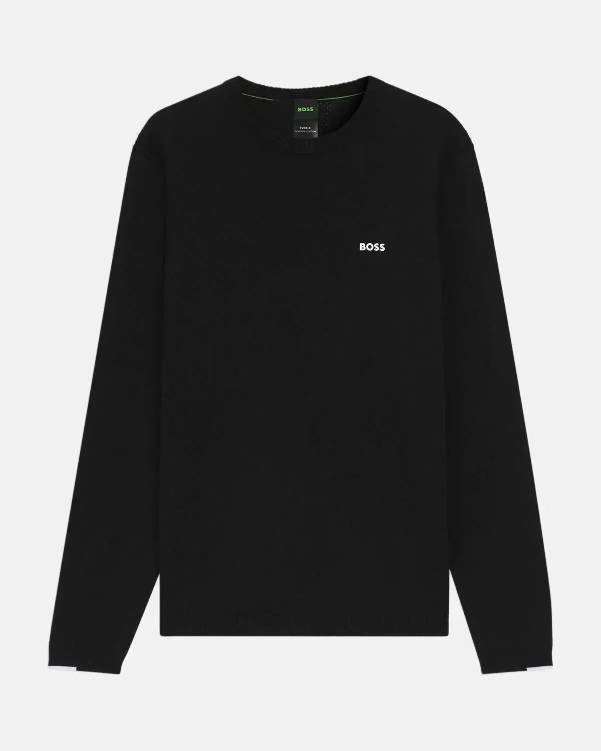 BOSS K-EVERX CREWNECK COTTON KNIT BLACK