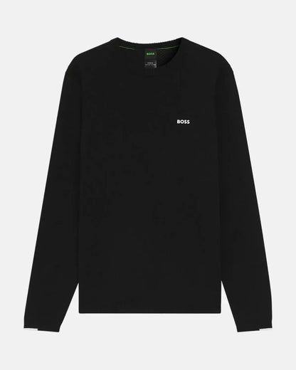 BOSS K-EVERX CREWNECK COTTON KNIT BLACK