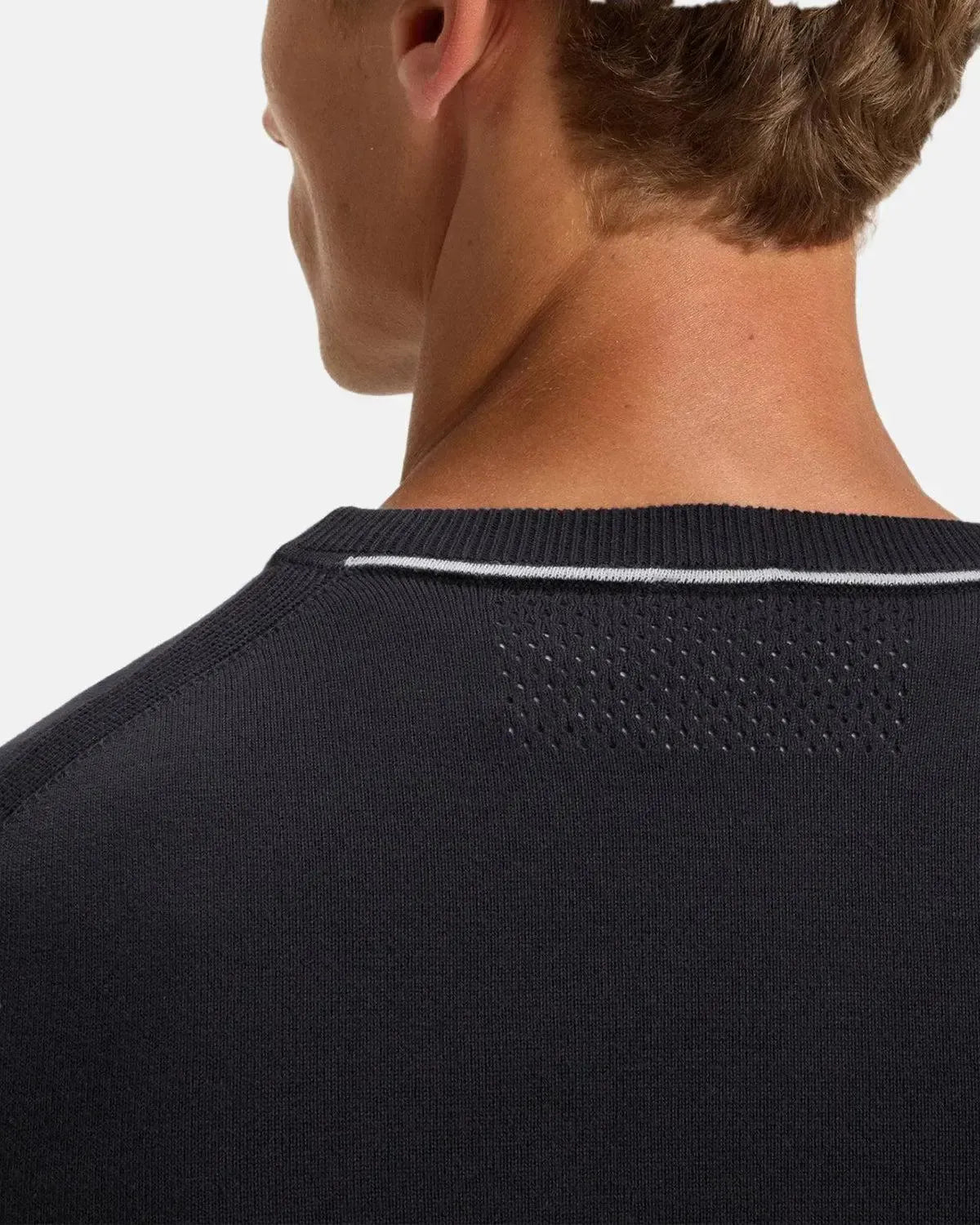 BOSS K-EVERX CREWNECK COTTON KNIT DARK BLUE