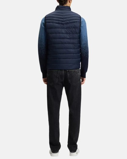 BOSS ODEN SLIM FIT PACKABLE GILET DARK BLUE
