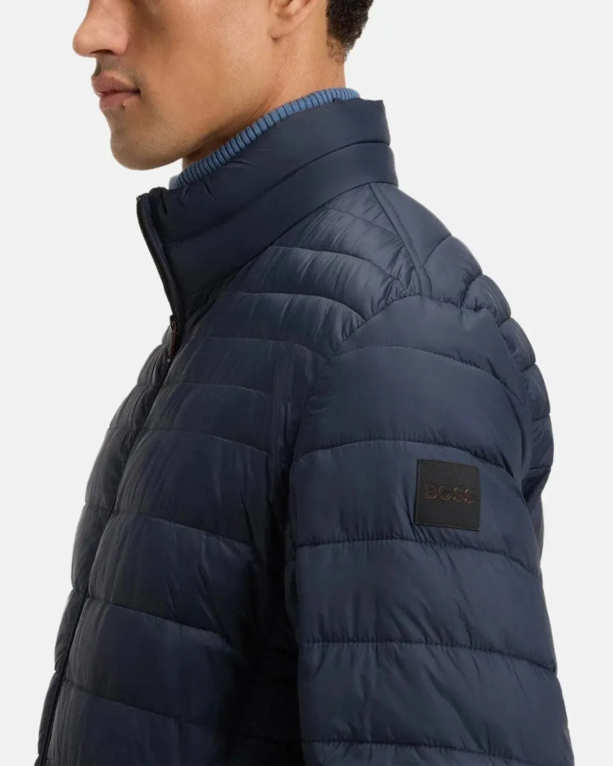 BOSS ODEN2 SLIM FIT PACKABLE PUFFER JACKET DARK BLUE