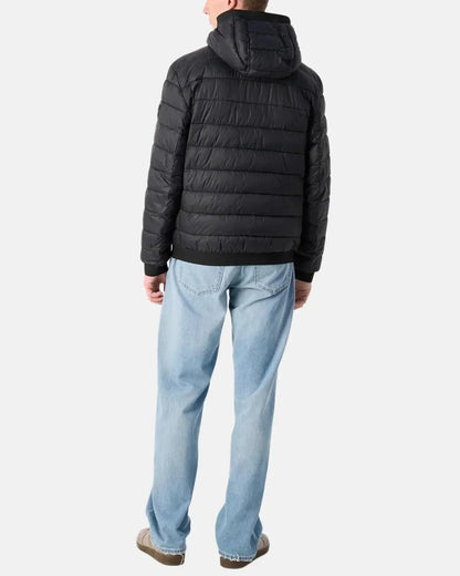 BOSS ODENIS HOODED PUFFER JACKET BLACK