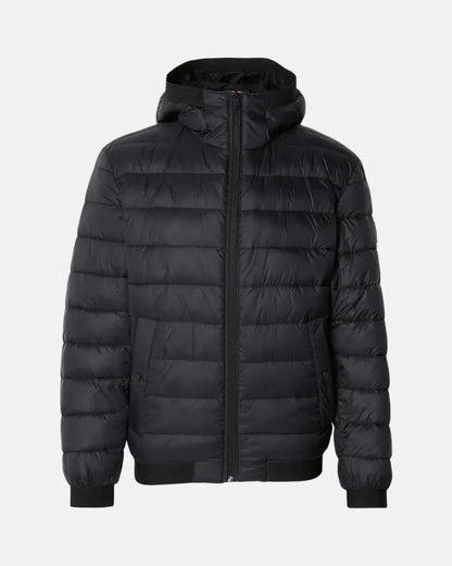 BOSS ODENIS HOODED PUFFER JACKET BLACK