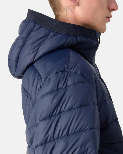 BOSS ODENIS HOODED PUFFER JACKET DARK BLUE