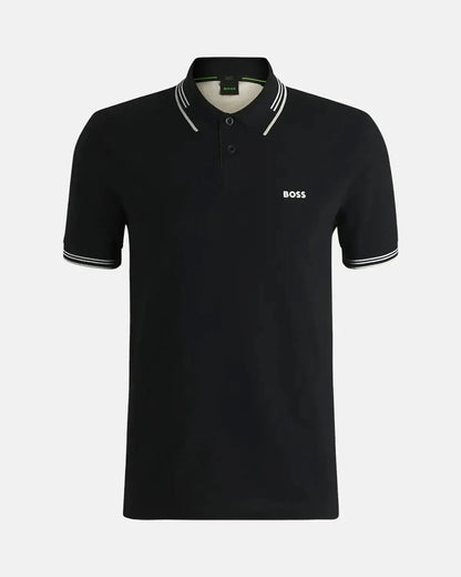 BOSS PAUL SLIM FIT POLO SHIRT BLACK