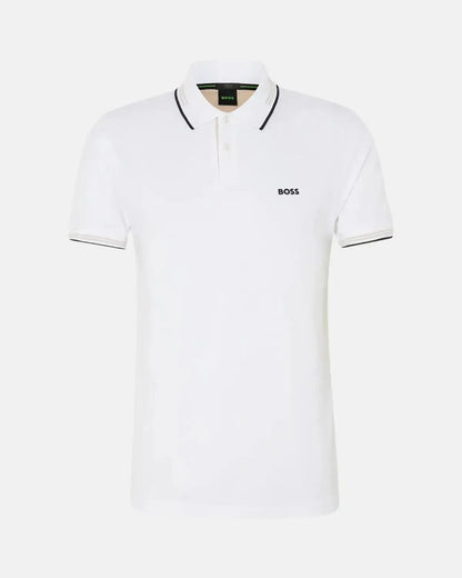 BOSS PAUL SLIM FIT POLO SHIRT WHITE