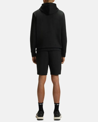 BOSS SOODY ZONE EMBOSSED LOGO HOODIE BLACK