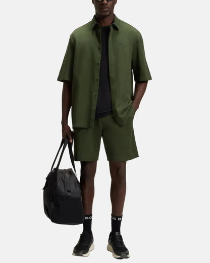 BOSS STRETCH COTTON LOGO T-SHIRT BLACK