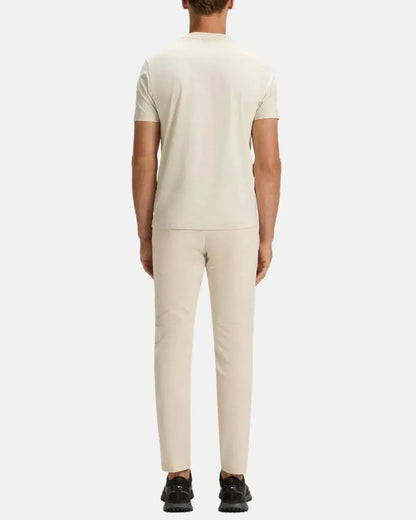 BOSS STRETCH COTTON LOGO T-SHIRT NATURAL