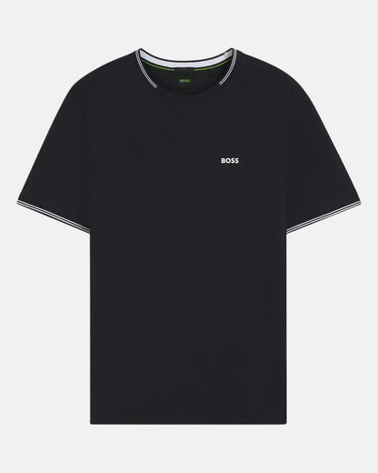 BOSS TAUL STRETCH COTTON TIPPED T-SHIRT DARK BLUE