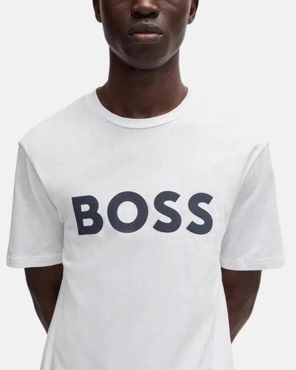 BOSS THINKING 1 RUBBER PRINT LOGO T-SHIRT WHITE