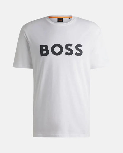 BOSS THINKING 1 RUBBER PRINT LOGO T-SHIRT WHITE
