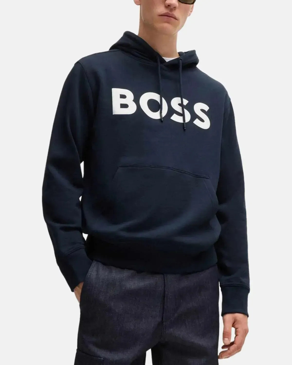 BOSS WEBASIC LOGO HOODIE DARK BLUE