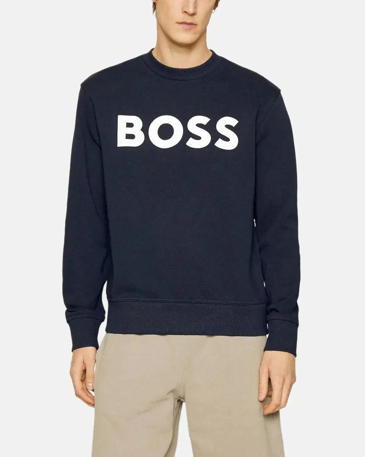 BOSS WEBASIC LOGO SWEATSHIRT DARK BLUE