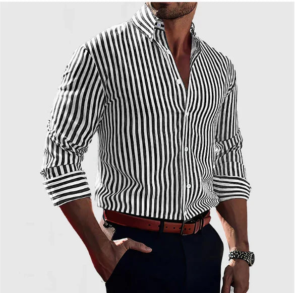 Camisa de riscas elegante